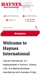 Mobile Screenshot of haynesintl.com